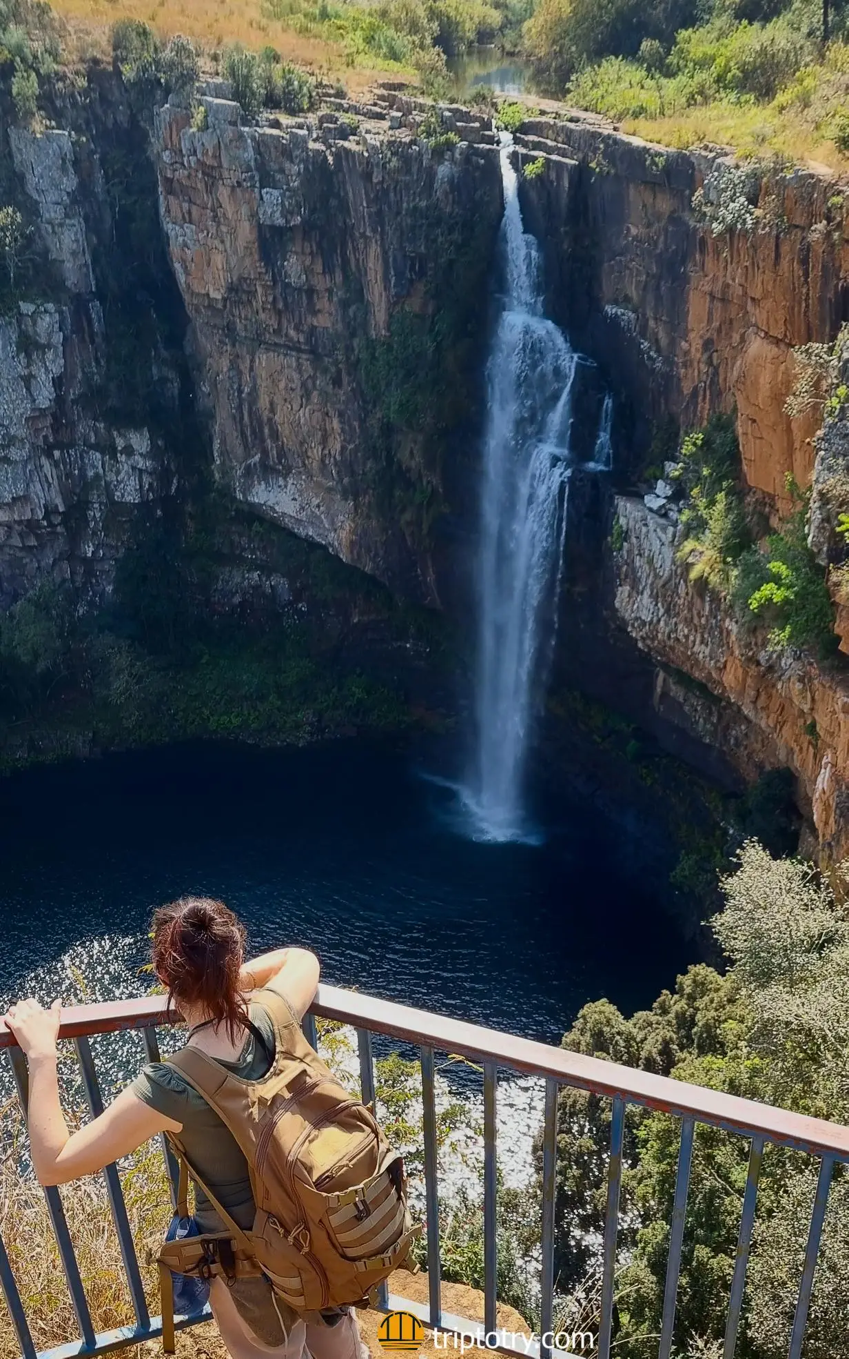 cose da vedere in Sudafrica: Le cascate Berlin Falls che si trovano nel Blyde River Canyon in Sudafrica - places to visit in Mpumalanga