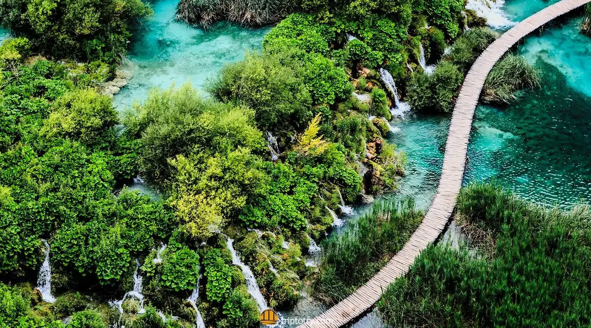 laghi di plitvice consigli - vista dall'alto dei laghi inferiori di plitvice in Croazia - tips for visiting Plitvice lakes