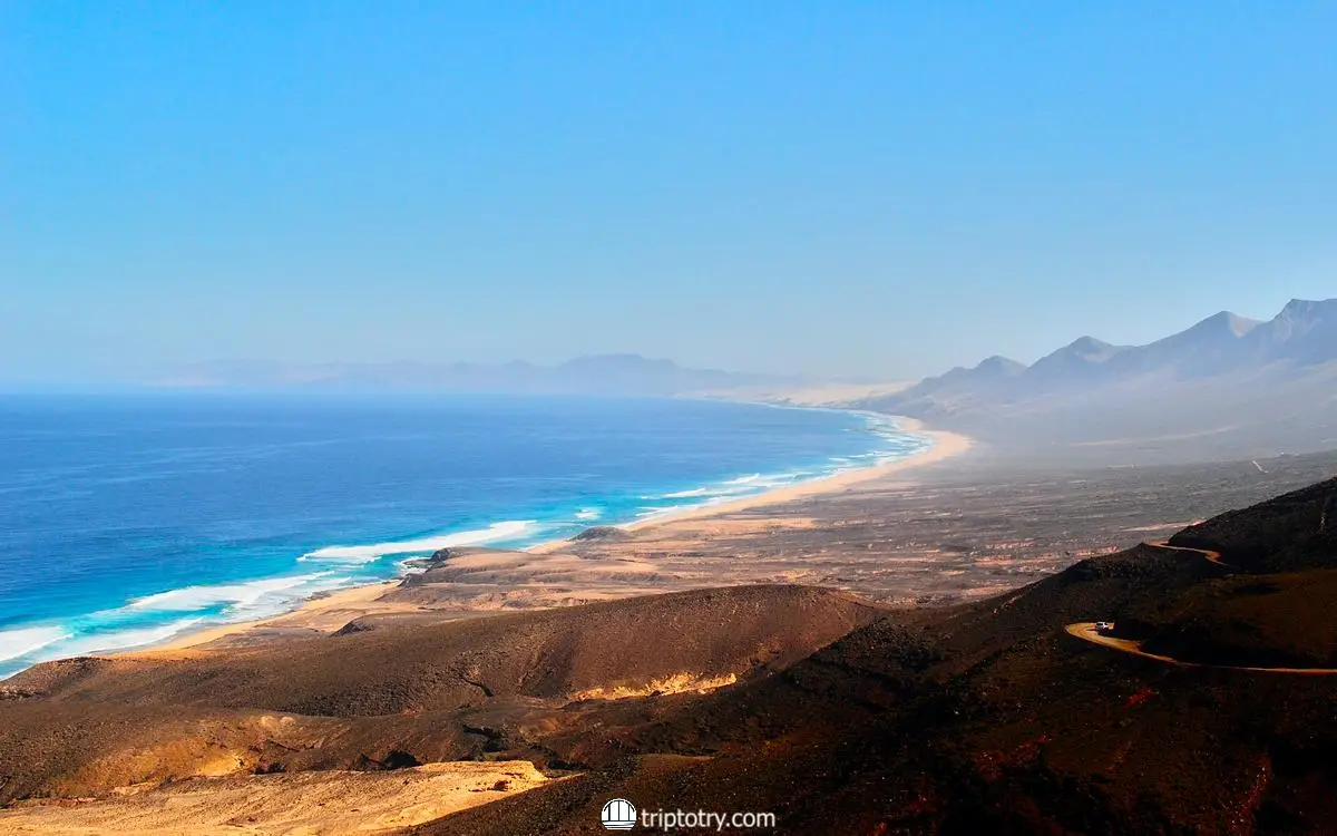 Le migliori spiagge di Fuerteventura da vedere - vista sulla Playa de Cofete - Fuerteventura top beaches